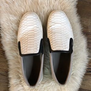 Vince leather snakeskin sneakers